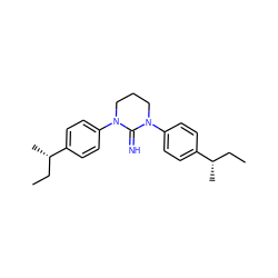 CC[C@H](C)c1ccc(N2CCCN(c3ccc([C@@H](C)CC)cc3)C2=N)cc1 ZINC000013780647