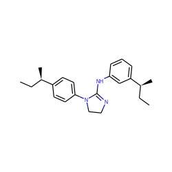 CC[C@H](C)c1cccc(NC2=NCCN2c2ccc([C@H](C)CC)cc2)c1 ZINC000026819284