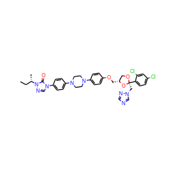 CC[C@H](C)n1ncn(-c2ccc(N3CCN(c4ccc(OC[C@@H]5CO[C@@](Cn6cncn6)(c6ccc(Cl)cc6Cl)O5)cc4)CC3)cc2)c1=O ZINC000003830974