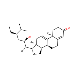 CC[C@H](C[C@@H](O)[C@@H](C)[C@H]1CC[C@@H]2[C@@H]3CCC4=CC(=O)CC[C@]4(C)C3=CC[C@@]21C)C(C)C ZINC000028569235