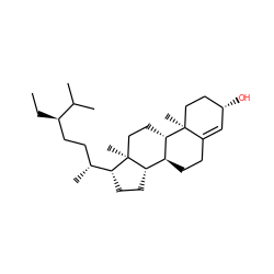 CC[C@H](CC[C@@H](C)[C@H]1CC[C@H]2[C@@H]3CCC4=C[C@@H](O)CC[C@]4(C)[C@H]3CC[C@@]21C)C(C)C ZINC000028569326