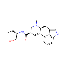 CC[C@H](CO)NC(=O)[C@@H]1C=C2c3cccc4[nH]cc(c34)C[C@@H]2N(C)C1 ZINC000064658393