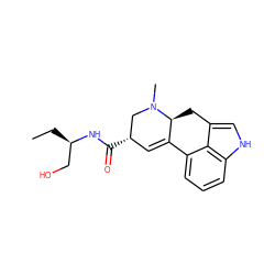 CC[C@H](CO)NC(=O)[C@H]1C=C2c3cccc4[nH]cc(c34)C[C@@H]2N(C)C1 ZINC000064669850