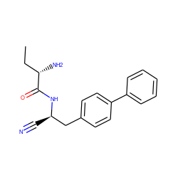 CC[C@H](N)C(=O)N[C@H](C#N)Cc1ccc(-c2ccccc2)cc1 ZINC000036323060