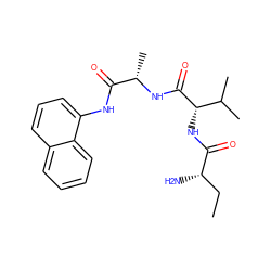 CC[C@H](N)C(=O)N[C@H](C(=O)N[C@@H](C)C(=O)Nc1cccc2ccccc12)C(C)C ZINC000064708220