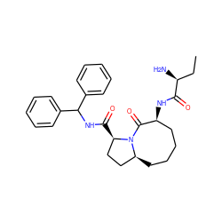 CC[C@H](N)C(=O)N[C@H]1CCCC[C@H]2CC[C@@H](C(=O)NC(c3ccccc3)c3ccccc3)N2C1=O ZINC000045496423