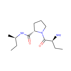 CC[C@H](N)C(=O)N1CCC[C@H]1C(=O)N[C@H](C)CC ZINC000013675963