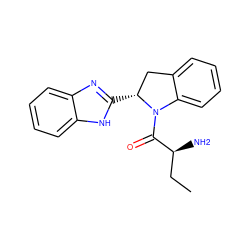 CC[C@H](N)C(=O)N1c2ccccc2C[C@H]1c1nc2ccccc2[nH]1 ZINC000013588046