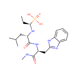 CC[C@H](N[C@@H](CC(C)C)C(=O)N[C@@H](Cc1nc2ccccc2[nH]1)C(=O)NC)P(=O)(O)O ZINC000013733561