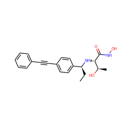 CC[C@H](N[C@H](C(=O)NO)[C@@H](C)O)c1ccc(C#Cc2ccccc2)cc1 ZINC001772590900