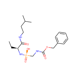 CC[C@H](N[P@](=O)(O)CNC(=O)OCc1ccccc1)C(=O)NCCC(C)C ZINC000299844587