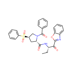 CC[C@H](NC(=O)[C@@H]1C[C@@H](S(=O)(=O)c2ccccc2)CN1C(=O)c1ccccc1)C(=O)c1nc2ccccc2o1 ZINC000096908156