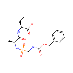 CC[C@H](NC(=O)[C@H](C)N[P@](=O)(O)CNC(=O)OCc1ccccc1)C(=O)O ZINC000299844675