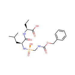 CC[C@H](NC(=O)[C@H](CC(C)C)N[P@](=O)(O)CNC(=O)OCc1ccccc1)C(=O)O ZINC000098209491