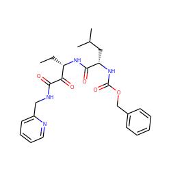 CC[C@H](NC(=O)[C@H](CC(C)C)NC(=O)OCc1ccccc1)C(=O)C(=O)NCc1ccccn1 ZINC000013759556