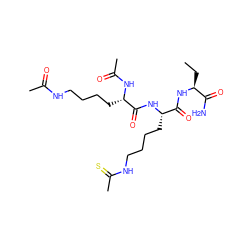 CC[C@H](NC(=O)[C@H](CCCCNC(C)=S)NC(=O)[C@H](CCCCNC(C)=O)NC(C)=O)C(N)=O ZINC000473135365