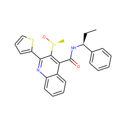 CC[C@H](NC(=O)c1c([S@+](C)[O-])c(-c2cccs2)nc2ccccc12)c1ccccc1 ZINC000066097998