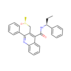 CC[C@H](NC(=O)c1c(C[S@+](C)[O-])c(-c2ccccc2)nc2ccccc12)c1ccccc1 ZINC000034983590