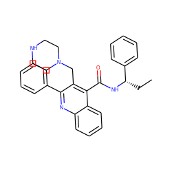 CC[C@H](NC(=O)c1c(CN2CCNCC2)c(-c2ccccc2)nc2ccccc12)c1ccccc1 ZINC000022941790