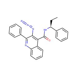 CC[C@H](NC(=O)c1c(N=[N+]=[N-])c(-c2ccccc2)nc2ccccc12)c1ccccc1 ZINC000653863967