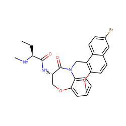 CC[C@H](NC)C(=O)N[C@H]1COc2ccccc2N(Cc2c(OC)ccc3cc(Br)ccc23)C1=O ZINC000206527992