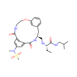 CC[C@H](NC[C@@H]1Cc2cccc(c2)OCCNC(=O)c2cc(cc(N(C)S(C)(=O)=O)c2)C(=O)N1)C(=O)NCC(C)C ZINC000003962489