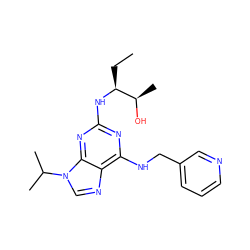 CC[C@H](Nc1nc(NCc2cccnc2)c2ncn(C(C)C)c2n1)[C@@H](C)O ZINC000003939649