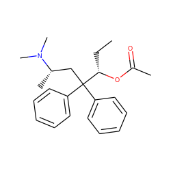 CC[C@H](OC(C)=O)C(C[C@H](C)N(C)C)(c1ccccc1)c1ccccc1 ZINC000001530967