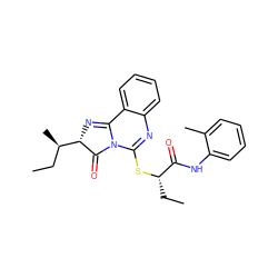 CC[C@H](SC1=Nc2ccccc2C2=N[C@@H]([C@H](C)CC)C(=O)N12)C(=O)Nc1ccccc1C ZINC000015783618