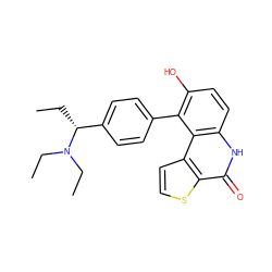 CC[C@H](c1ccc(-c2c(O)ccc3[nH]c(=O)c4sccc4c23)cc1)N(CC)CC ZINC000165214492