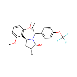 CC[C@H](c1ccc(OC(F)(F)F)cc1)N1C(=O)[C@H](C)C[C@H]1c1c(OC)cccc1OC ZINC000167531849