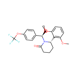 CC[C@H](c1ccc(OC(F)(F)F)cc1)N1C(=O)CCC[C@H]1c1c(OC)cccc1OC ZINC000167763826