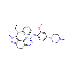 CC[C@H](c1ccccc1)c1c2c(nn1C)CCc1cnc(Nc3ccc(N4CCN(C)CC4)cc3OC)nc1-2 ZINC000169702182