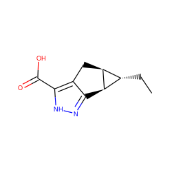 CC[C@H]1[C@@H]2Cc3c(n[nH]c3C(=O)O)[C@H]12 ZINC000035837309