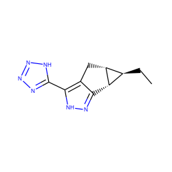 CC[C@H]1[C@@H]2c3n[nH]c(-c4nnn[nH]4)c3C[C@@H]21 ZINC000049110476