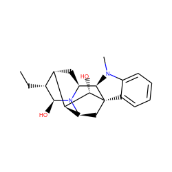 CC[C@H]1[C@H](O)N2[C@H]3C[C@@H]1[C@@H]1[C@@H]2C[C@@]2(c4ccccc4N(C)[C@H]32)[C@H]1O ZINC000102697685