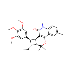 CC[C@H]1[C@H]2[C@H](c3c(c4cc(C)ccc4n(C)c3=O)OC2(C)C)[C@@H]1c1cc(OC)c(OC)c(OC)c1 ZINC000169338456