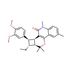 CC[C@H]1[C@H]2[C@H](c3c(c4cc(C)ccc4n(C)c3=O)OC2(C)C)[C@@H]1c1ccc(OC)c(OC)c1 ZINC000169338458