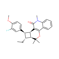 CC[C@H]1[C@H]2[C@H](c3c(c4ccccc4n(C)c3=O)OC2(C)C)[C@@H]1c1ccc(OC)c(F)c1 ZINC000169338454