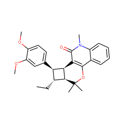 CC[C@H]1[C@H]2[C@H](c3c(c4ccccc4n(C)c3=O)OC2(C)C)[C@@H]1c1ccc(OC)c(OC)c1 ZINC000169338452