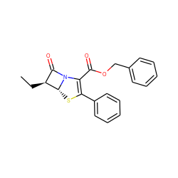 CC[C@H]1C(=O)N2C(C(=O)OCc3ccccc3)=C(c3ccccc3)S[C@H]12 ZINC000026386593