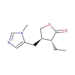 CC[C@H]1C(=O)OC[C@@H]1Cc1cncn1C ZINC000000119480