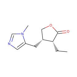 CC[C@H]1C(=O)OC[C@H]1Cc1cncn1C ZINC000000119492