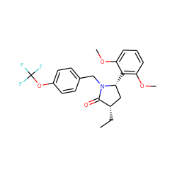 CC[C@H]1C[C@@H](c2c(OC)cccc2OC)N(Cc2ccc(OC(F)(F)F)cc2)C1=O ZINC000166917254