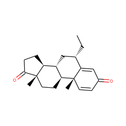 CC[C@H]1C[C@@H]2[C@H](CC[C@]3(C)C(=O)CC[C@@H]23)[C@@]2(C)C=CC(=O)C=C12 ZINC000013746837