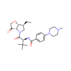 CC[C@H]1CN(C(=O)[C@@H](NC(=O)c2ccc(N3CCN(C)CC3)cc2)C(C)(C)C)[C@@H]2C(=O)CO[C@H]12 ZINC000096170025