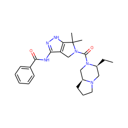 CC[C@H]1CN2CCC[C@H]2CN1C(=O)N1Cc2c(NC(=O)c3ccccc3)n[nH]c2C1(C)C ZINC000114183309