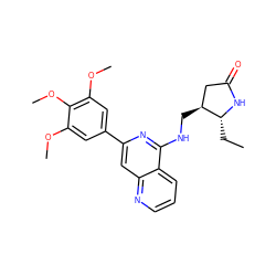 CC[C@H]1NC(=O)C[C@@H]1CNc1nc(-c2cc(OC)c(OC)c(OC)c2)cc2ncccc12 ZINC000141902754