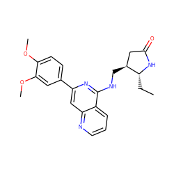 CC[C@H]1NC(=O)C[C@@H]1CNc1nc(-c2ccc(OC)c(OC)c2)cc2ncccc12 ZINC000141937476