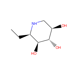 CC[C@H]1NC[C@@H](O)[C@H](O)[C@H]1O ZINC000084652836
